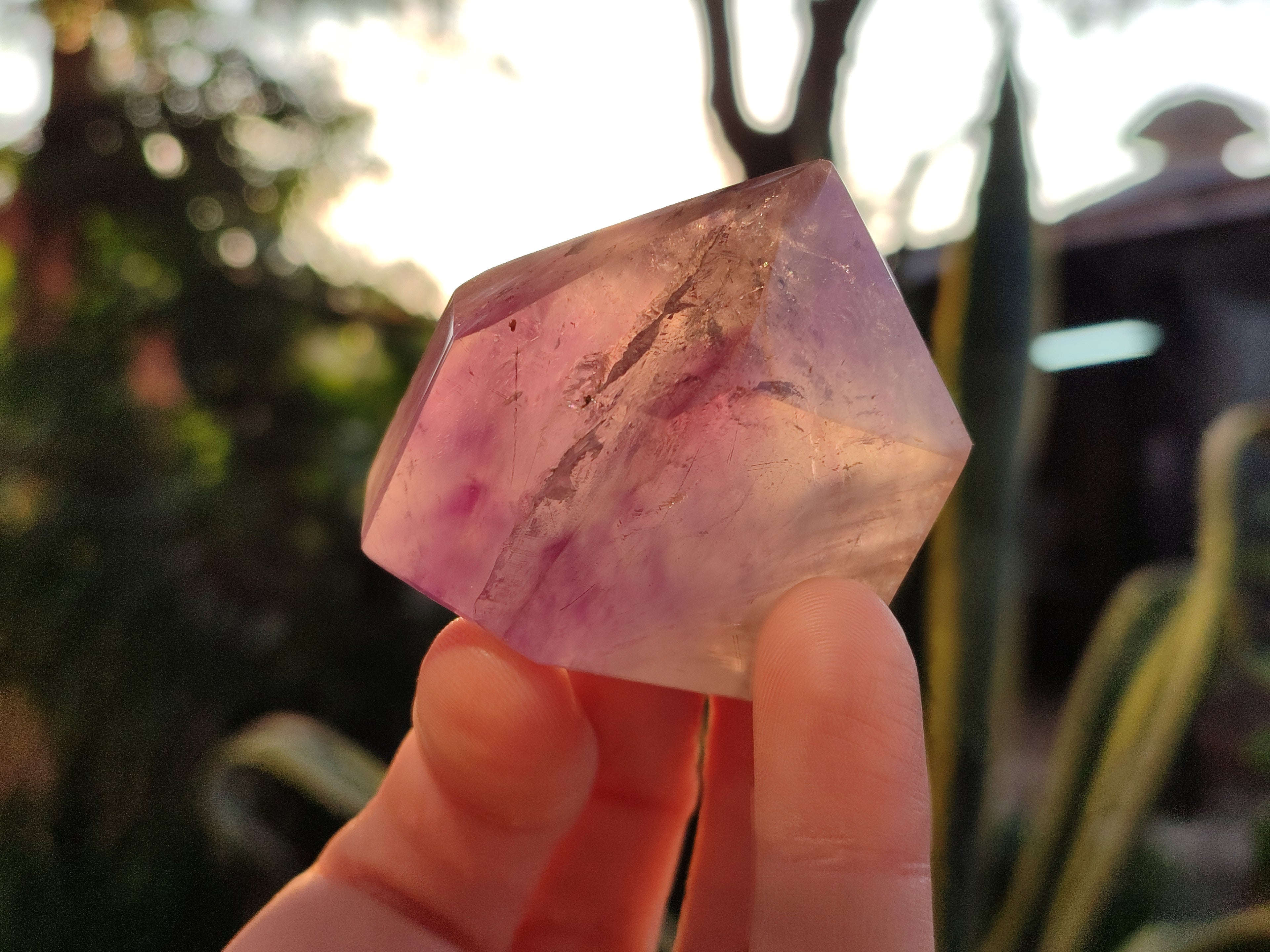 Polished Smokey Amethyst Window Quartz Crystals x 6 From Akansobe, Madagascar - Toprock Gemstones and Minerals 