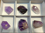 Polished Smokey Amethyst Window Quartz Crystals x 6 From Akansobe, Madagascar - Toprock Gemstones and Minerals 