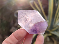 Polished Smokey Amethyst Window Quartz Crystals x 6 From Akansobe, Madagascar