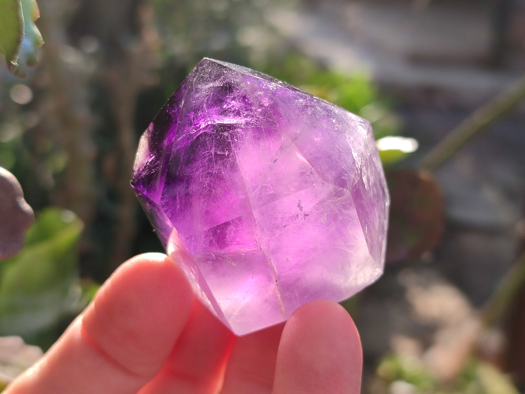 Polished Mixed Quartz Crystals with a Specular Hematite Inclusion Quartz x 6 from Madagascar - Toprock Gemstones and Minerals 
