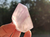 Polished Mixed Quartz Crystals with a Specular Hematite Inclusion Quartz x 6 from Madagascar