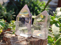 Polished Mixed Quartz Crystals with a Specular Hematite Inclusion Quartz x 6 from Madagascar