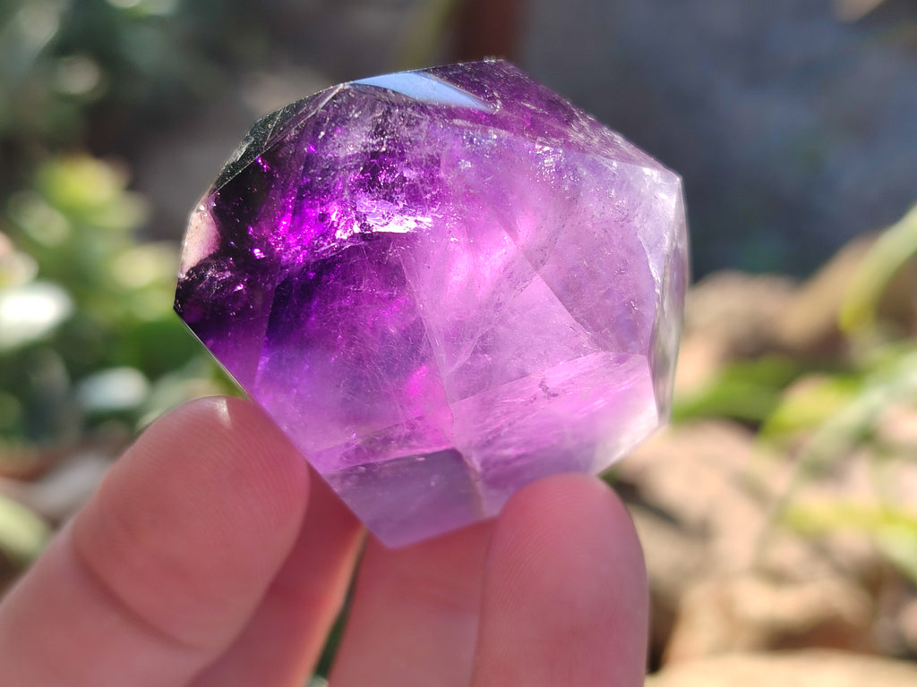 Polished Mixed Quartz Crystals with a Specular Hematite Inclusion Quartz x 6 from Madagascar - Toprock Gemstones and Minerals 