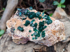 Natural Dioptase On Dolomite Specimens x 3 From Likasi, Congo - Toprock Gemstones and Minerals 