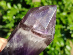 Polished Chevron Amethyst Points x 2 from Ankazobe, Madagascar - Toprock Gemstones and Minerals 
