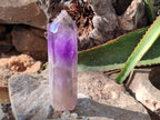 Polished Chevron Amethyst Points x 2 from Ankazobe, Madagascar - Toprock Gemstones and Minerals 