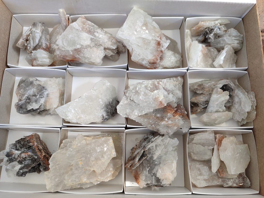 Natural Single Bladed Barite Crystals x 24 From Congo - Toprock Gemstones and Minerals 