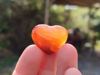 Polished Mini Carnelian Agate "Jewellery" Gemstone Hearts x 20 From Madagascar