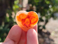 Polished Mini Carnelian Agate "Jewellery" Gemstone Hearts x 20 From Madagascar
