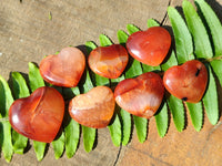 Polished Mini Carnelian Agate "Jewellery" Gemstone Hearts x 20 From Madagascar
