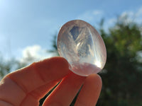 Polished Rose Quartz Palm Stones x 35 From Ambatondrazaka, Madagascar - Toprock Gemstones and Minerals 