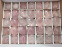 Polished Rose Quartz Palm Stones x 35 From Ambatondrazaka, Madagascar - Toprock Gemstones and Minerals 