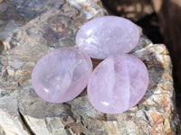 Polished Rose Quartz Palm Stones x 35 From Ambatondrazaka, Madagascar - Toprock Gemstones and Minerals 