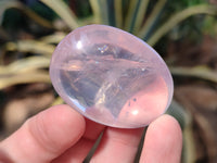Polished Rose Quartz Palm Stones x 35 From Ambatondrazaka, Madagascar - Toprock Gemstones and Minerals 