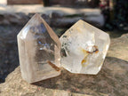 Polished Rainbow Veil and Chlorite Phantom Quartz Crystals x 4 From Madagascar - Toprock Gemstones and Minerals 