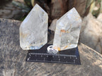 Polished Rainbow Veil and Chlorite Phantom Quartz Crystals x 4 From Madagascar - Toprock Gemstones and Minerals 