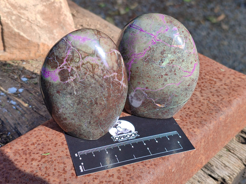Polished Stichtite Standing Free Forms x 5 From Barberton, South Africa - Toprock Gemstones and Minerals 