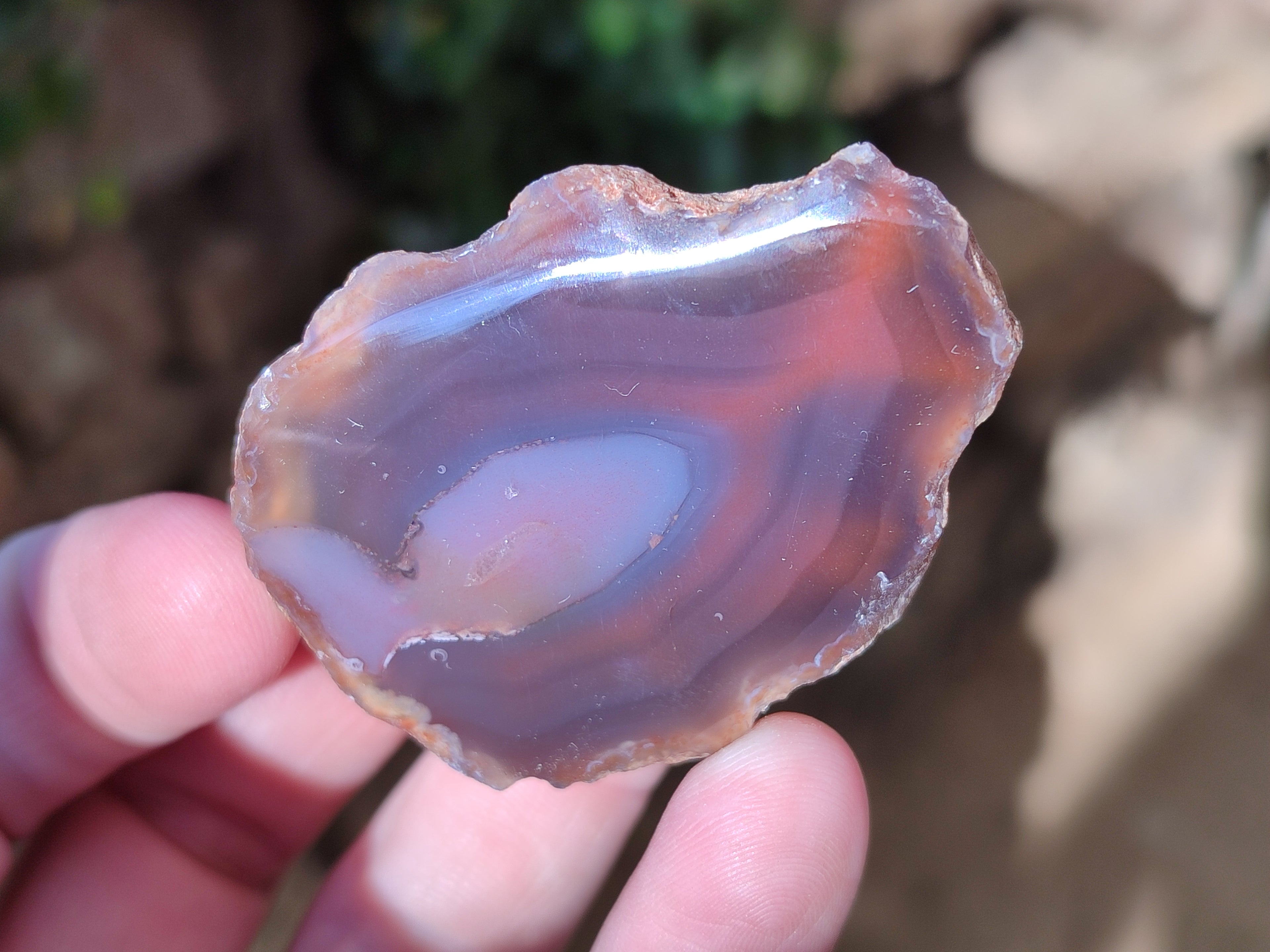Polished On One Side Red Sashe River Agate Nodules x 20 From Zimbabwe - Toprock Gemstones and Minerals 