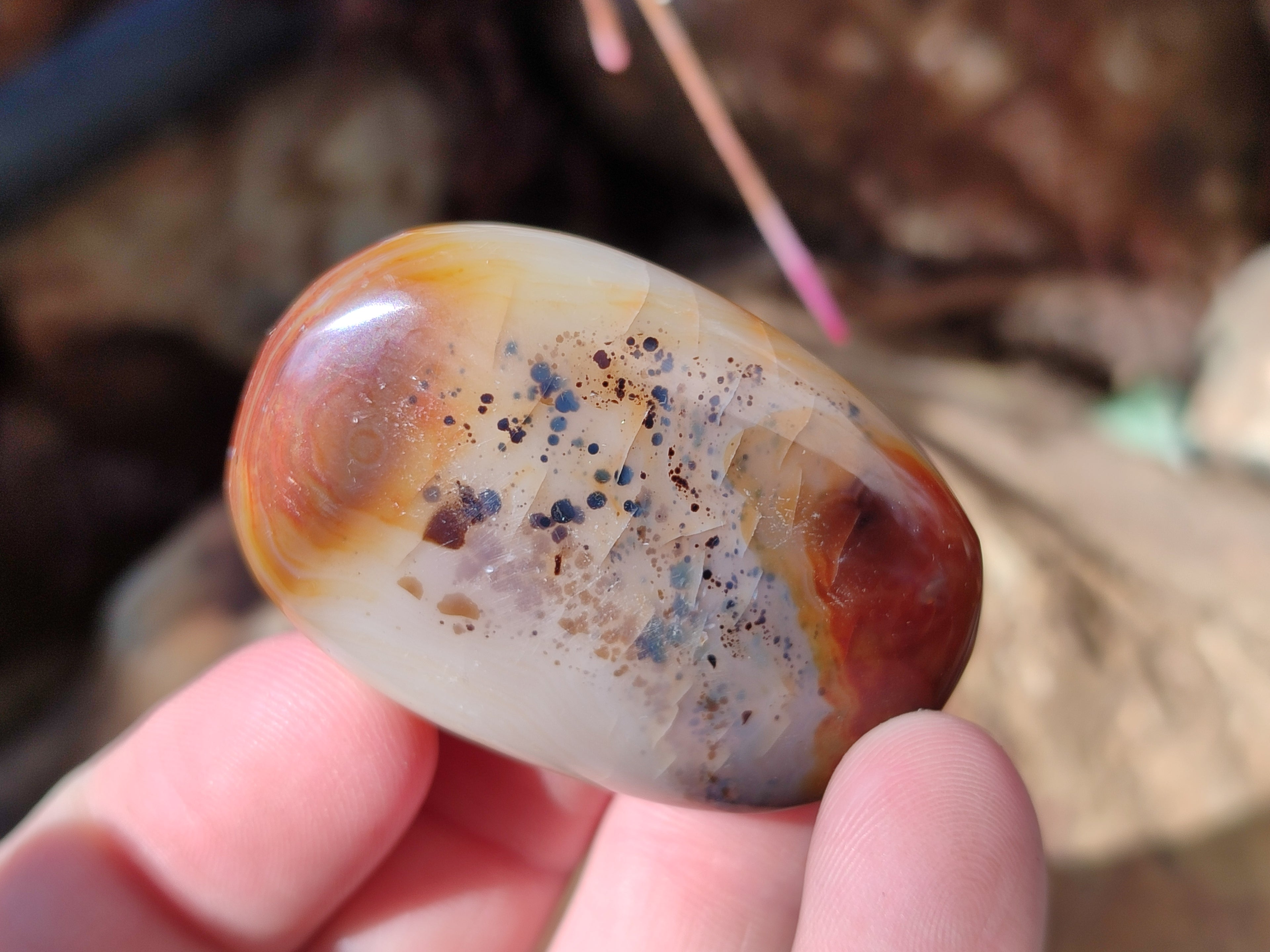 Polished Carnelian Palm Stones x 35 From Madagascar - Toprock Gemstones and Minerals 