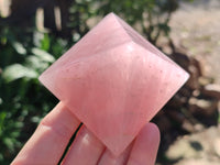 Polished Gemmy Rose Quartz Pyramids x 5 From Madagascar - Toprock Gemstones and Minerals 