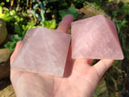 Polished Gemmy Rose Quartz Pyramids x 5 From Madagascar - Toprock Gemstones and Minerals 