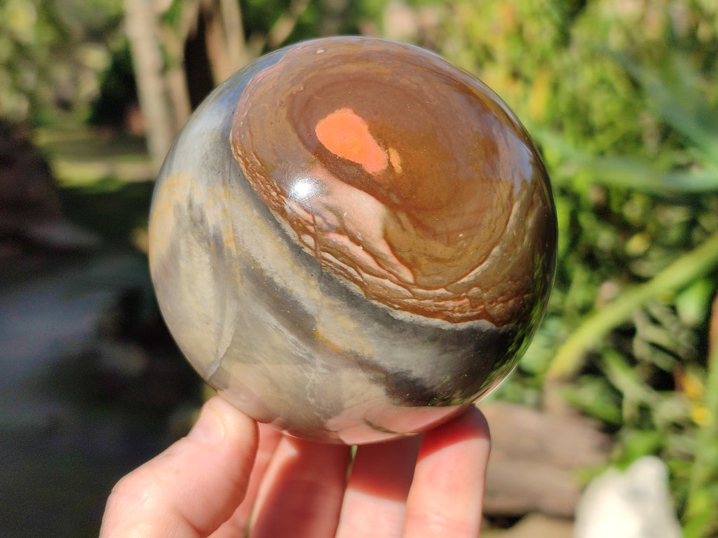 Polished Polychrome Jasper Spheres x 2 From Northwest Coast, Madagascar - Toprock Gemstones and Minerals 