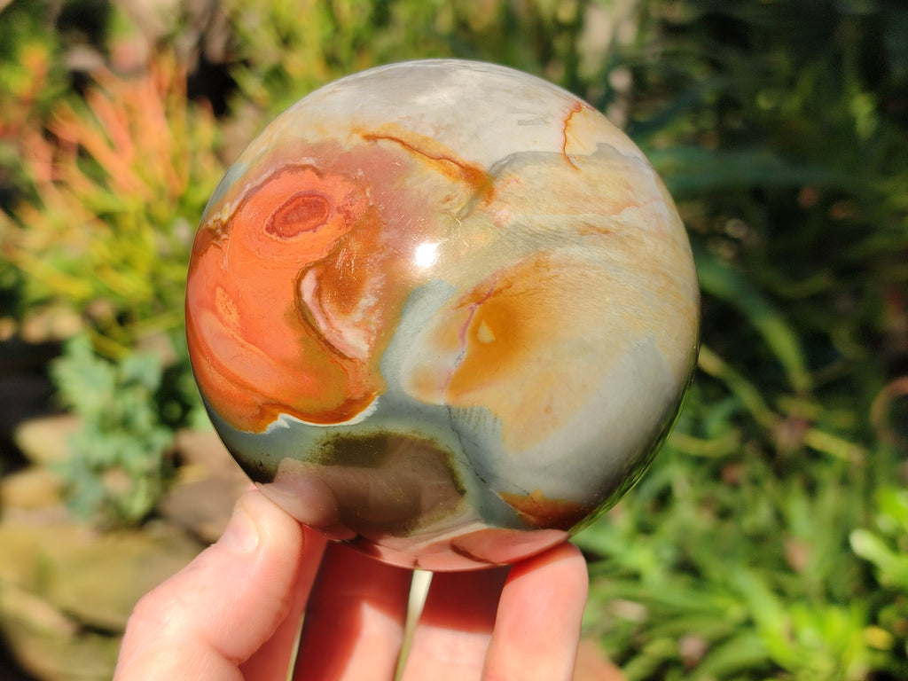 Polished Polychrome Jasper Spheres x 2 From Northwest Coast, Madagascar - Toprock Gemstones and Minerals 