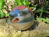 Polished Polychrome Jasper Spheres x 2 From Northwest Coast, Madagascar - Toprock Gemstones and Minerals 