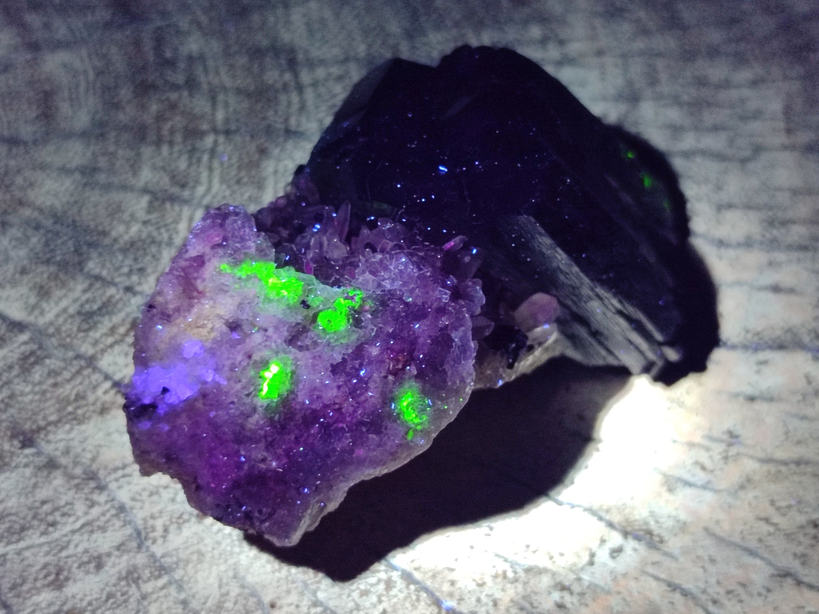 Natural Schorl Black Tourmaline on Orthoclase Matrix Clusters with a bit of Hyalite Opal x 6 From Erongo, Namibia - Toprock Gemstones and Minerals 