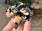 Natural Schorl Black Tourmaline on Orthoclase Matrix Clusters with a bit of Hyalite Opal x 6 From Erongo, Namibia - Toprock Gemstones and Minerals 