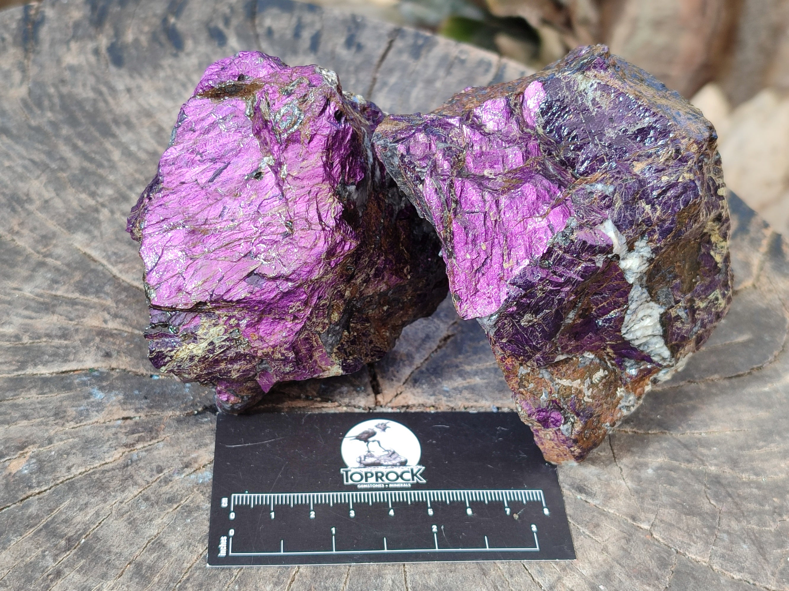 Natural Metallic Purpurite Cobbed Specimens x 3 From Erongo, Namibia - Toprock Gemstones and Minerals 