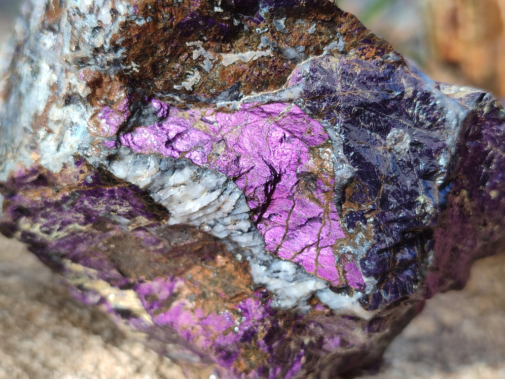 Natural Metallic Purpurite Cobbed Specimens x 3 From Erongo, Namibia - Toprock Gemstones and Minerals 