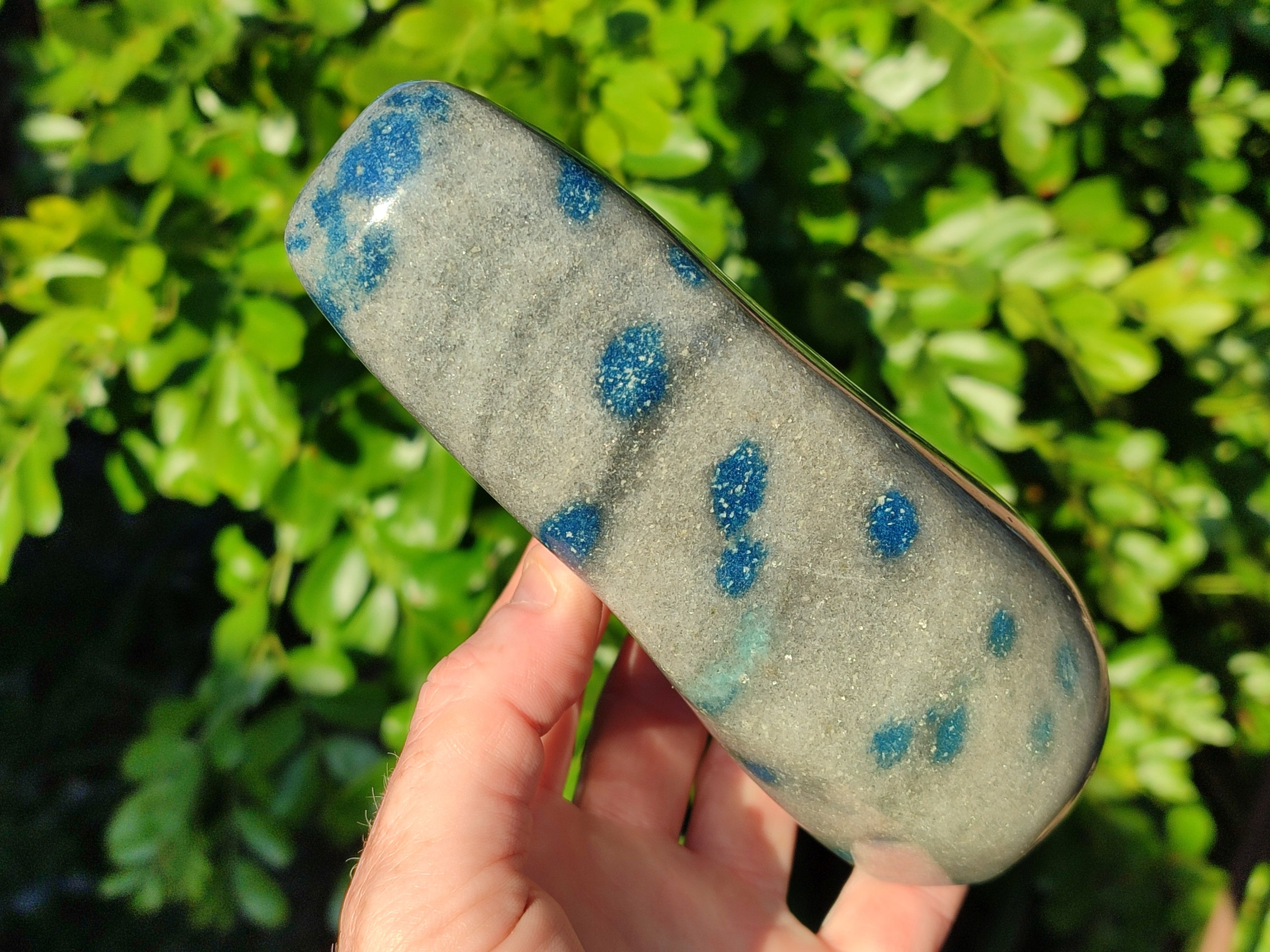 Polished Blue Spinel Spotted Standing Free Form x 1 From Madagascar - Toprock Gemstones and Minerals 