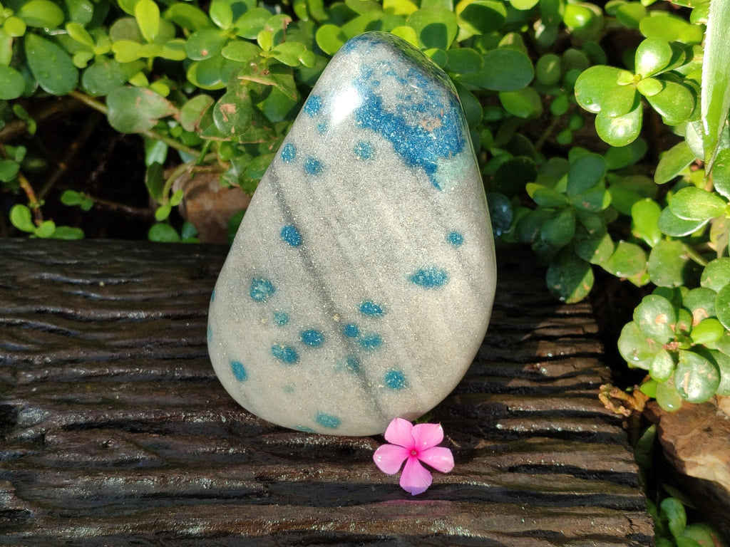 Polished Blue Spinel Spotted Standing Free Form x 1 From Madagascar - Toprock Gemstones and Minerals 