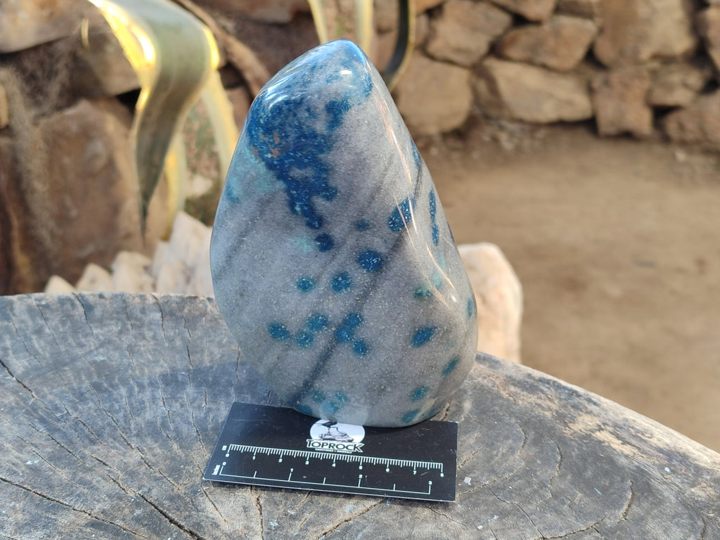 Polished Blue Spinel Spotted Standing Free Form x 1 From Madagascar - Toprock Gemstones and Minerals 