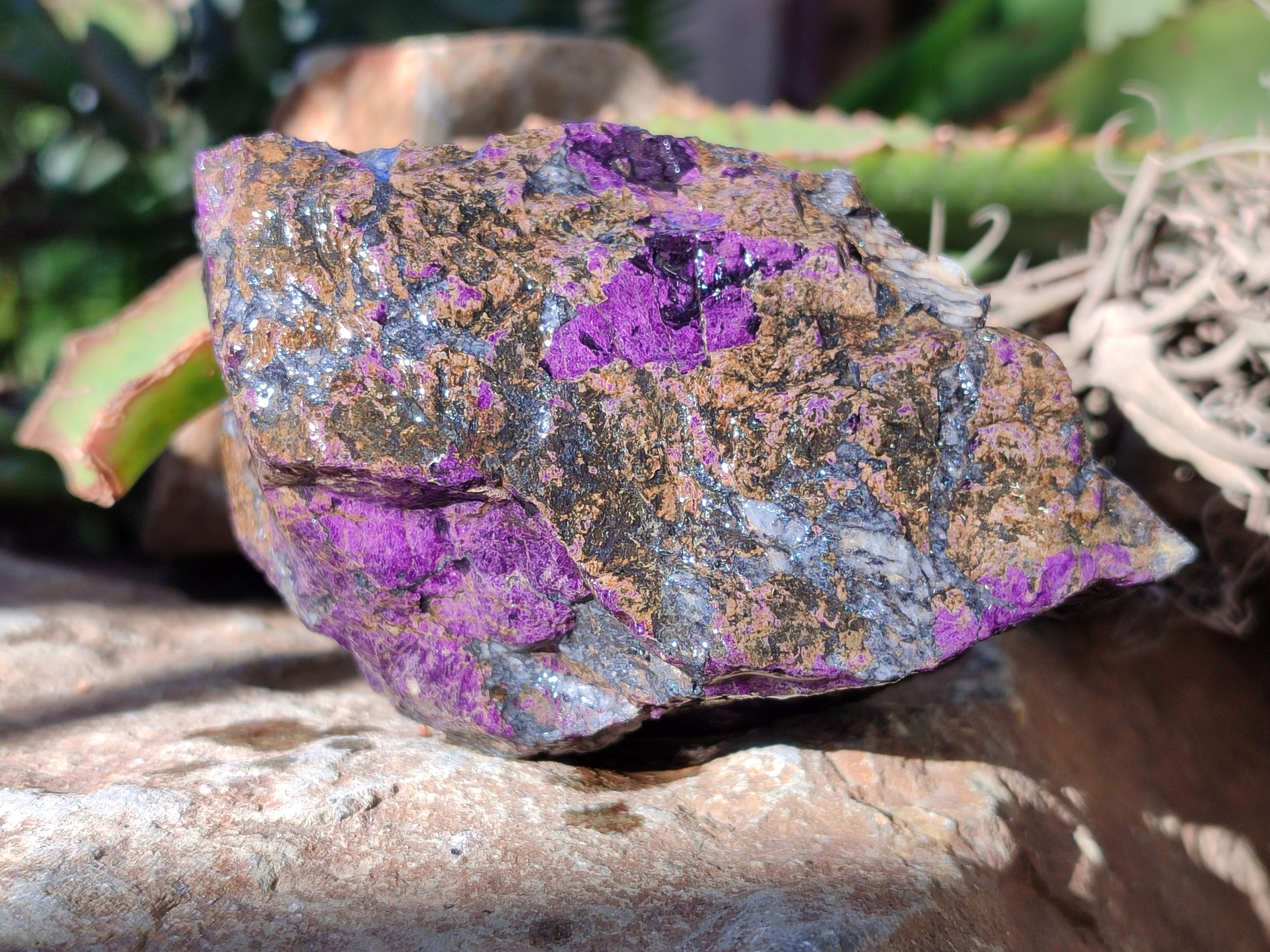 Natural Metallic Purpurite Cobbed Specimens x 6 From Erongo, Namibia - Toprock Gemstones and Minerals 