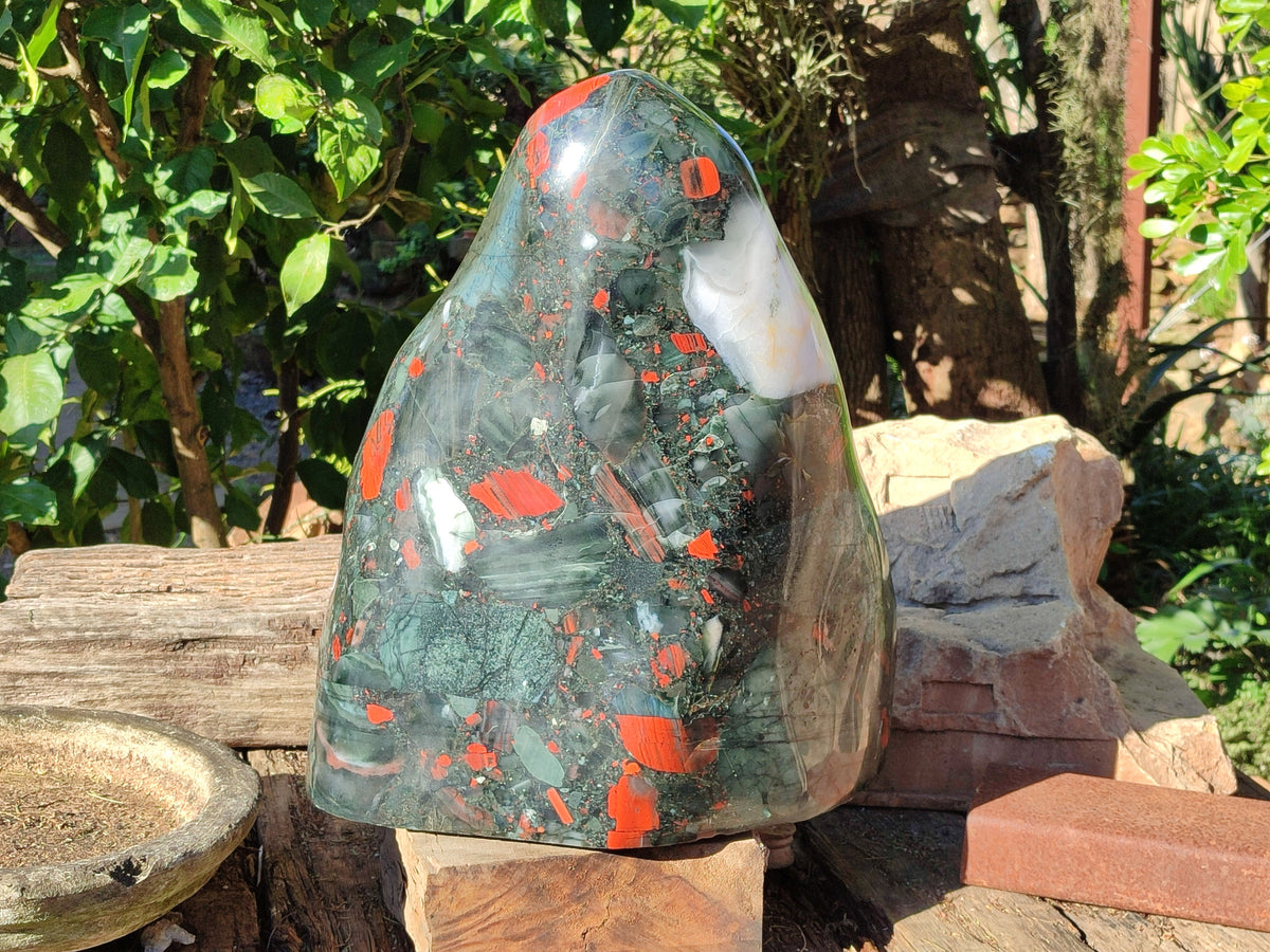Polished Exceptional Extra Large AA Grade Bloodstone Display Piece x 1 From Swaziland - Toprock Gemstones and Minerals 