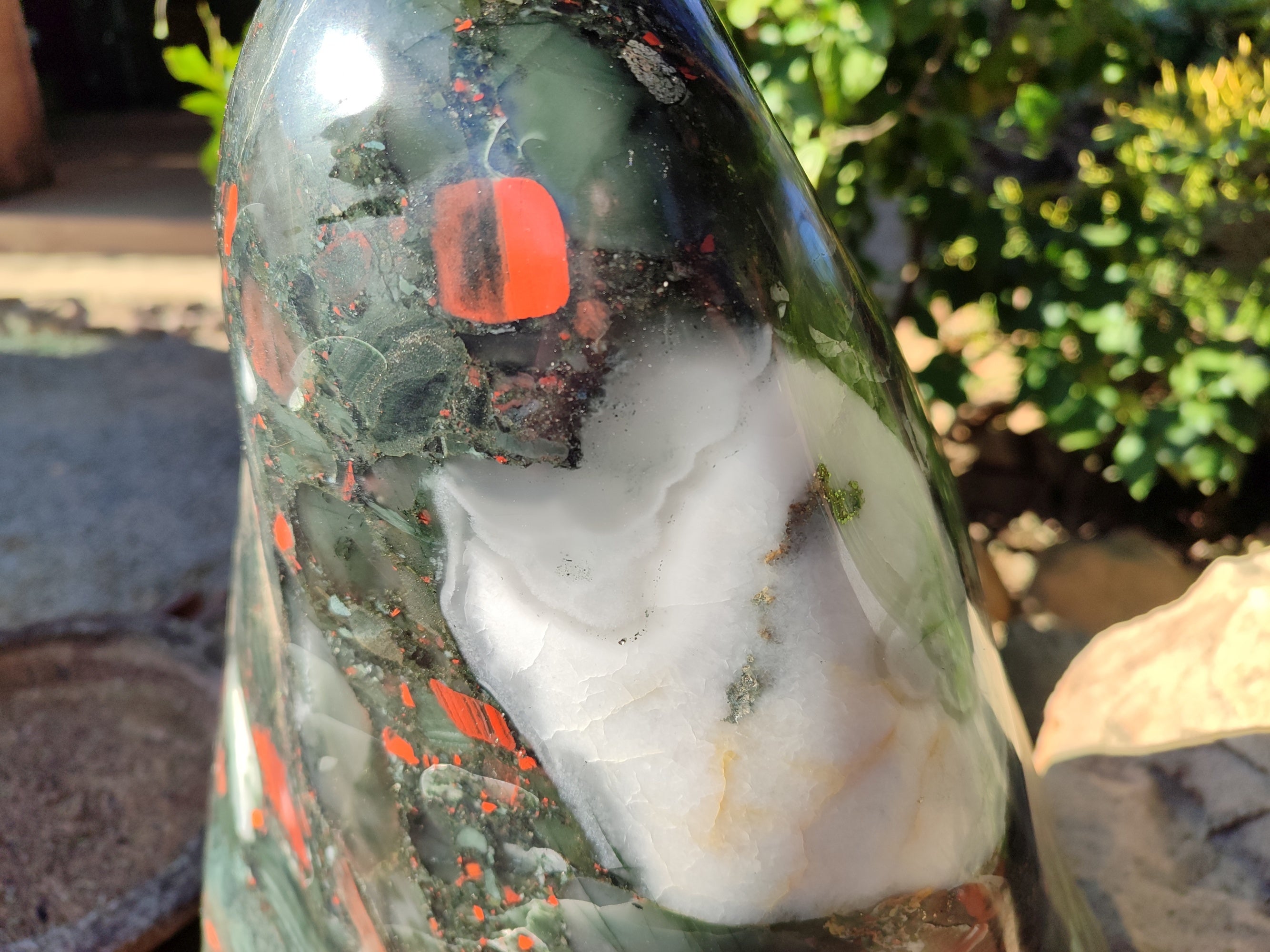 Polished Exceptional Extra Large AA Grade Bloodstone Display Piece x 1 From Swaziland - Toprock Gemstones and Minerals 