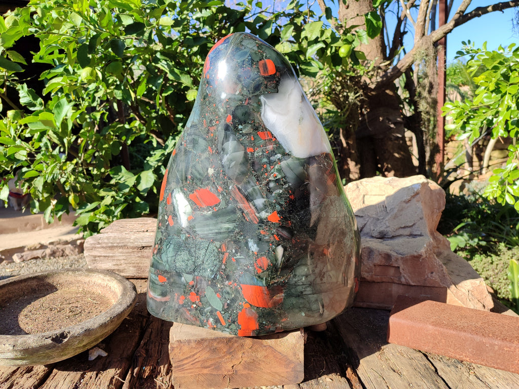 Polished Exceptional Extra Large AA Grade Bloodstone Display Piece x 1 From Swaziland - Toprock Gemstones and Minerals 