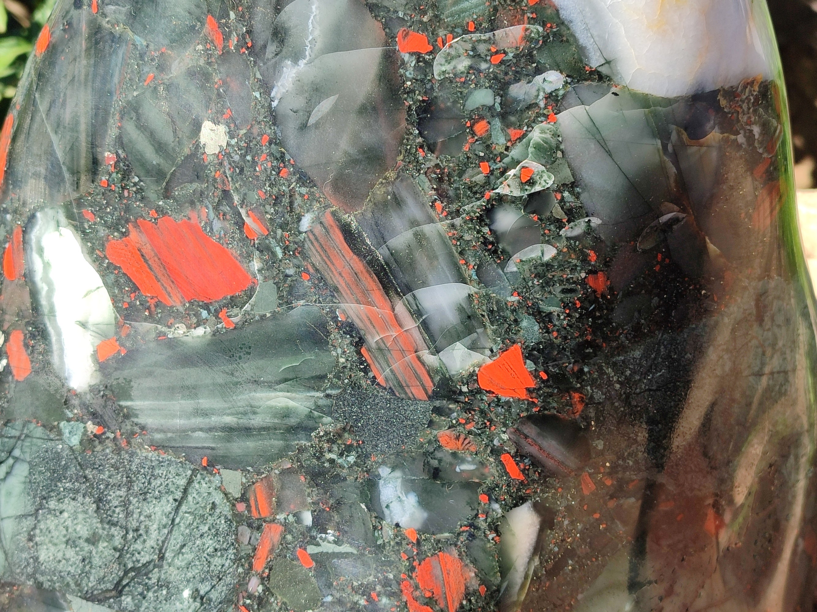 Polished Exceptional Extra Large AA Grade Bloodstone Display Piece x 1 From Swaziland - Toprock Gemstones and Minerals 