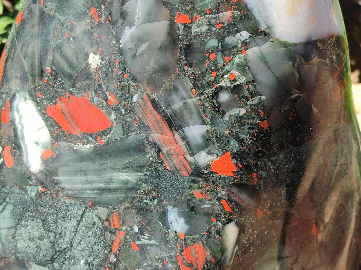 Polished Exceptional Extra Large AA Grade Bloodstone Display Piece x 1 From Swaziland - Toprock Gemstones and Minerals 