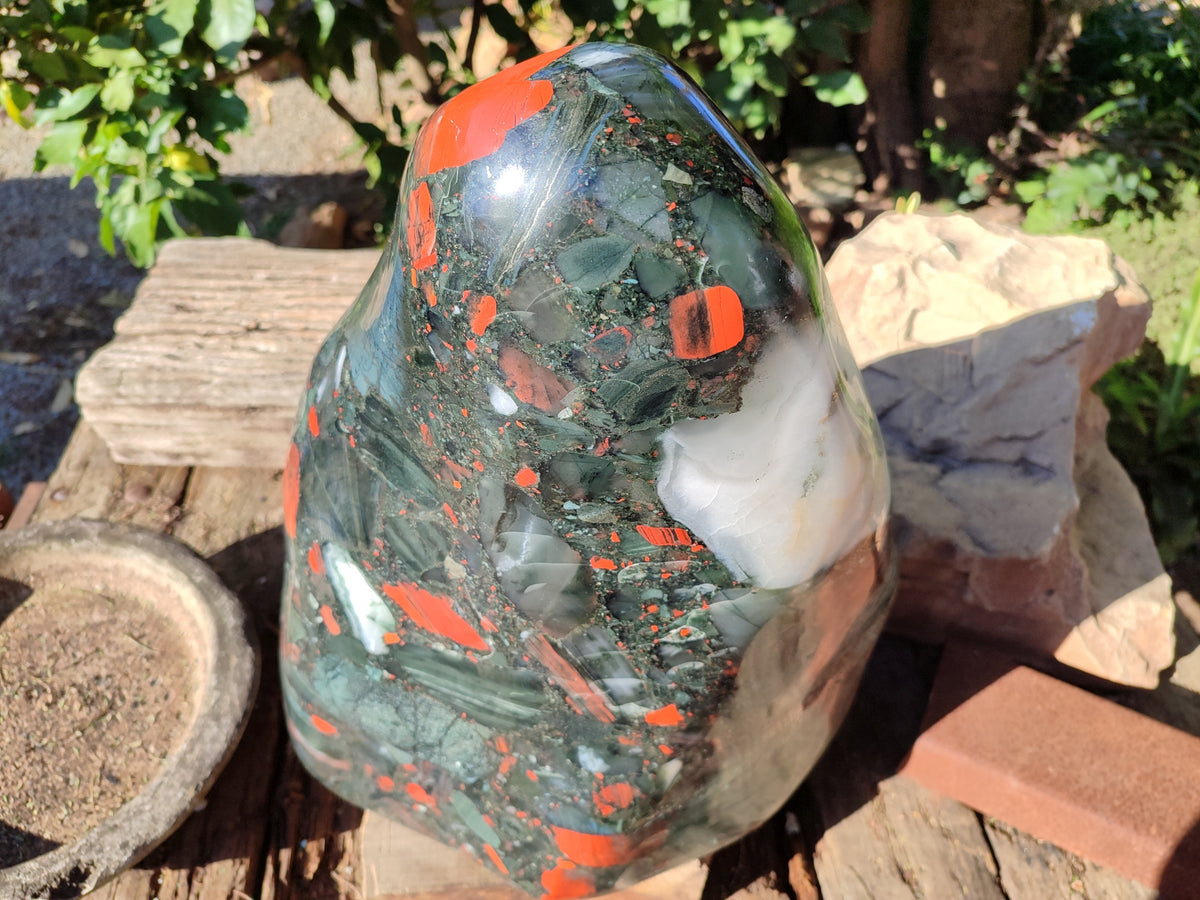 Polished Exceptional Extra Large AA Grade Bloodstone Display Piece x 1 From Swaziland - Toprock Gemstones and Minerals 