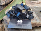 Natural Schorl Black Tourmaline on Orthoclase Matrix with Hyalite Opal x 4 From Erongo, Namibia - Toprock Gemstones and Minerals 