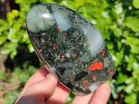 Polished Bloodstone Standing Free Forms x 2 From Swaziland