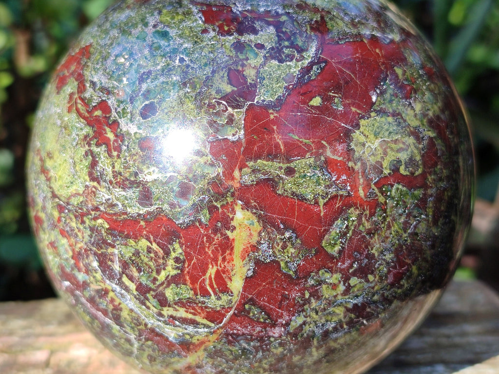 Polished Bastite Dragons Blood Stone Sphere-Ball x 1 From Tshipise, South Africa - Toprock Gemstones and Minerals 