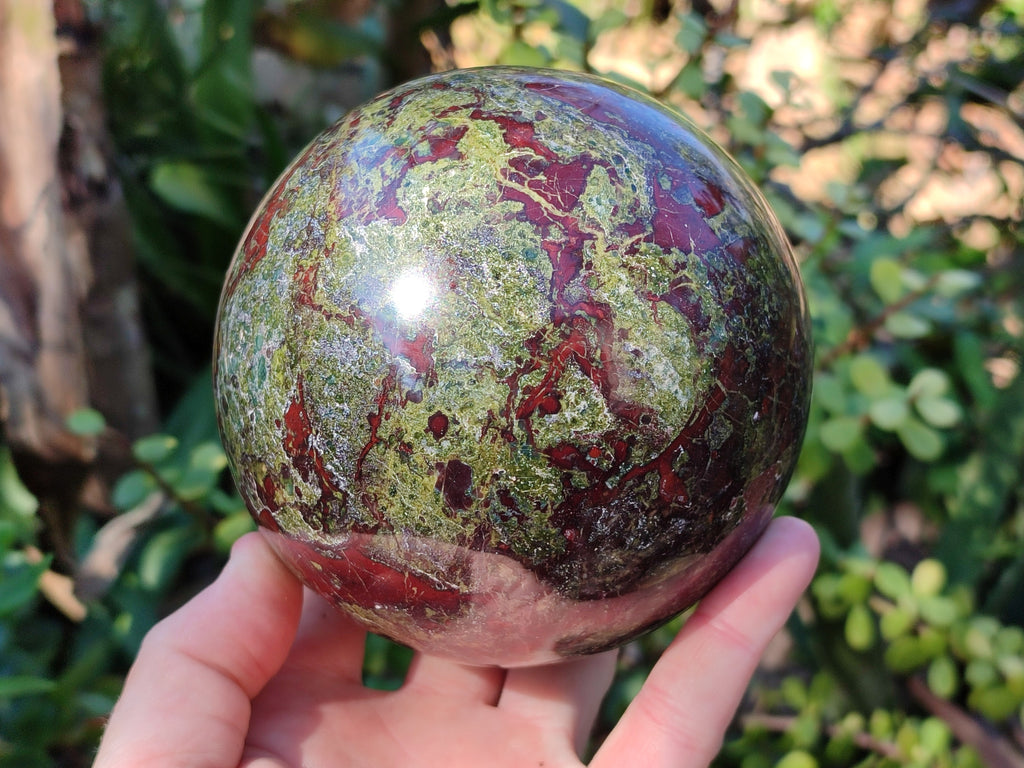 Polished Bastite Dragons Blood Stone Sphere-Ball x 1 From Tshipise, South Africa - Toprock Gemstones and Minerals 