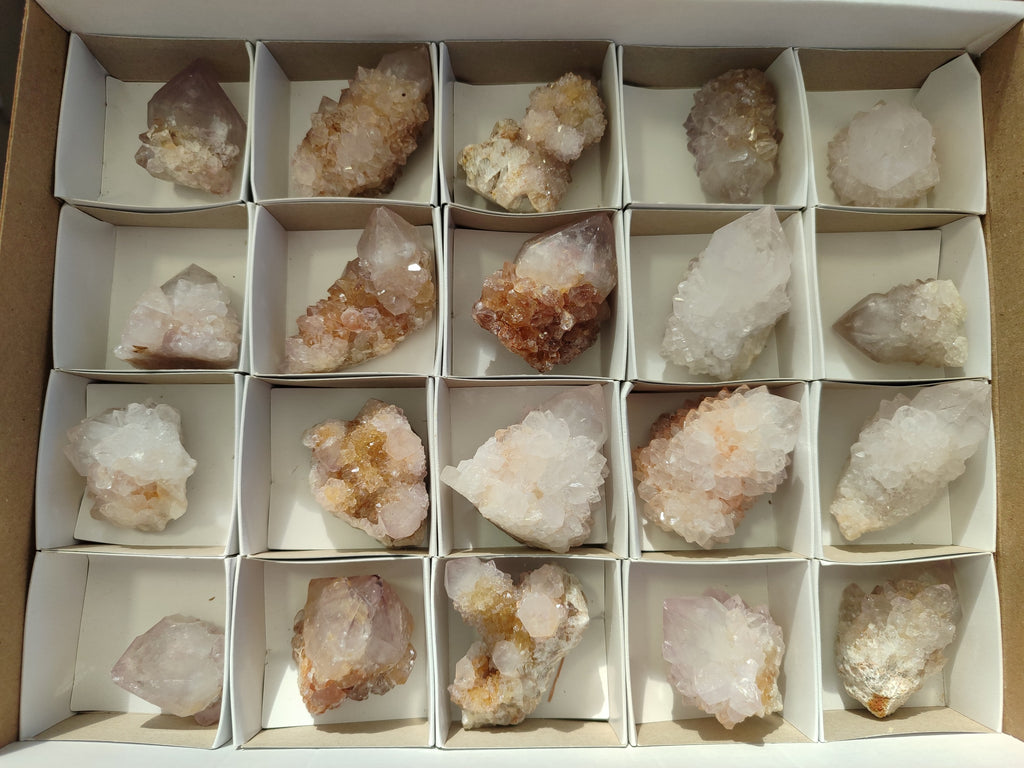 Natural White Cactus Spirit Quartz Clusters x 20 From South Africa - Toprock Gemstones and Minerals 