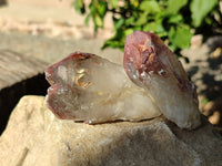 Natural Red Hematoid Quartz Clusters x 12 From Karoi, Zimbabwe