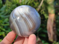 Polished Banded Agate Spheres x 4 From Madagascar - Toprock Gemstones and Minerals 
