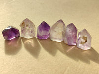 Polished Smokey Window Amethyst Quartz Points x 15 From Akansobe, Madagascar